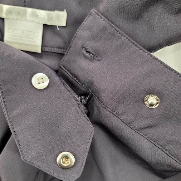 Nike Golf Pants Womens 10 Medium Purple‎ Dri-Fit UV Capri Cuffed Swoosh Logo - Picture 8 of 16